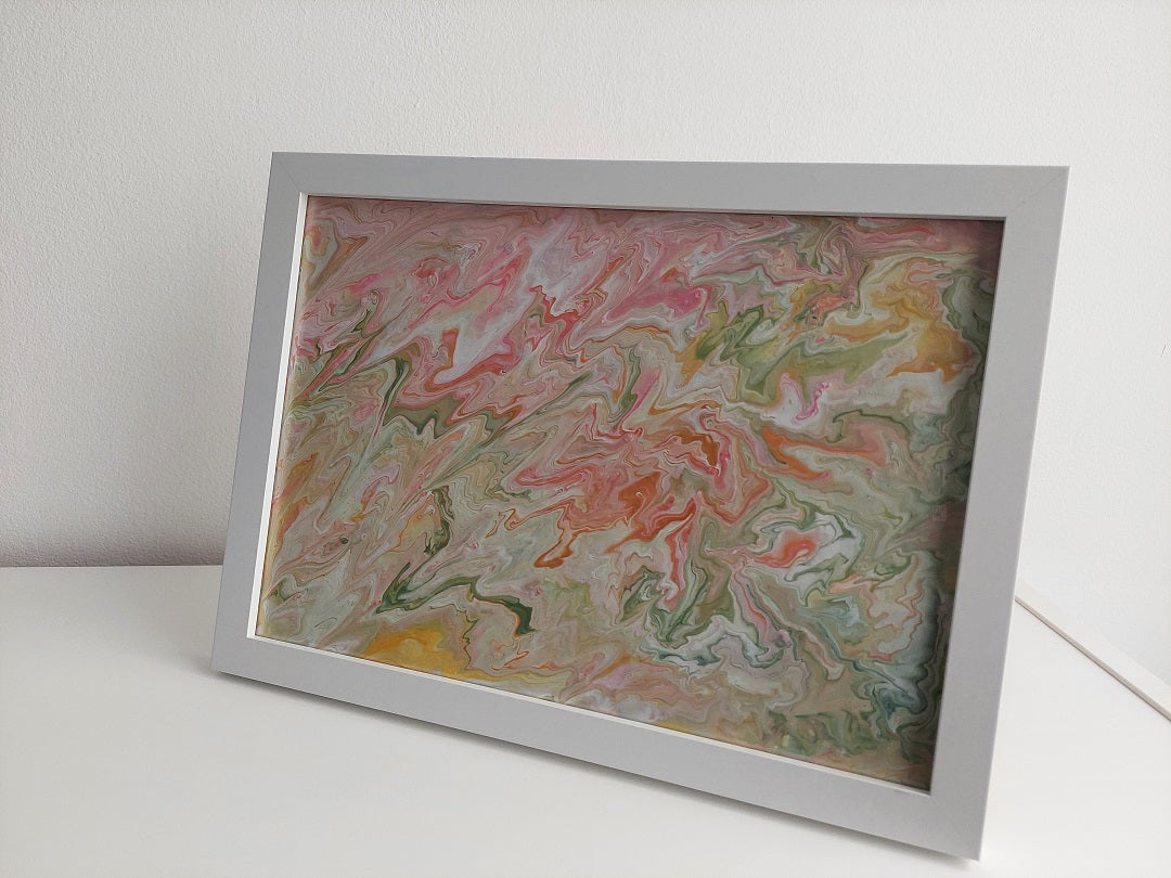 Framed Acrylic "Pink Melange"
