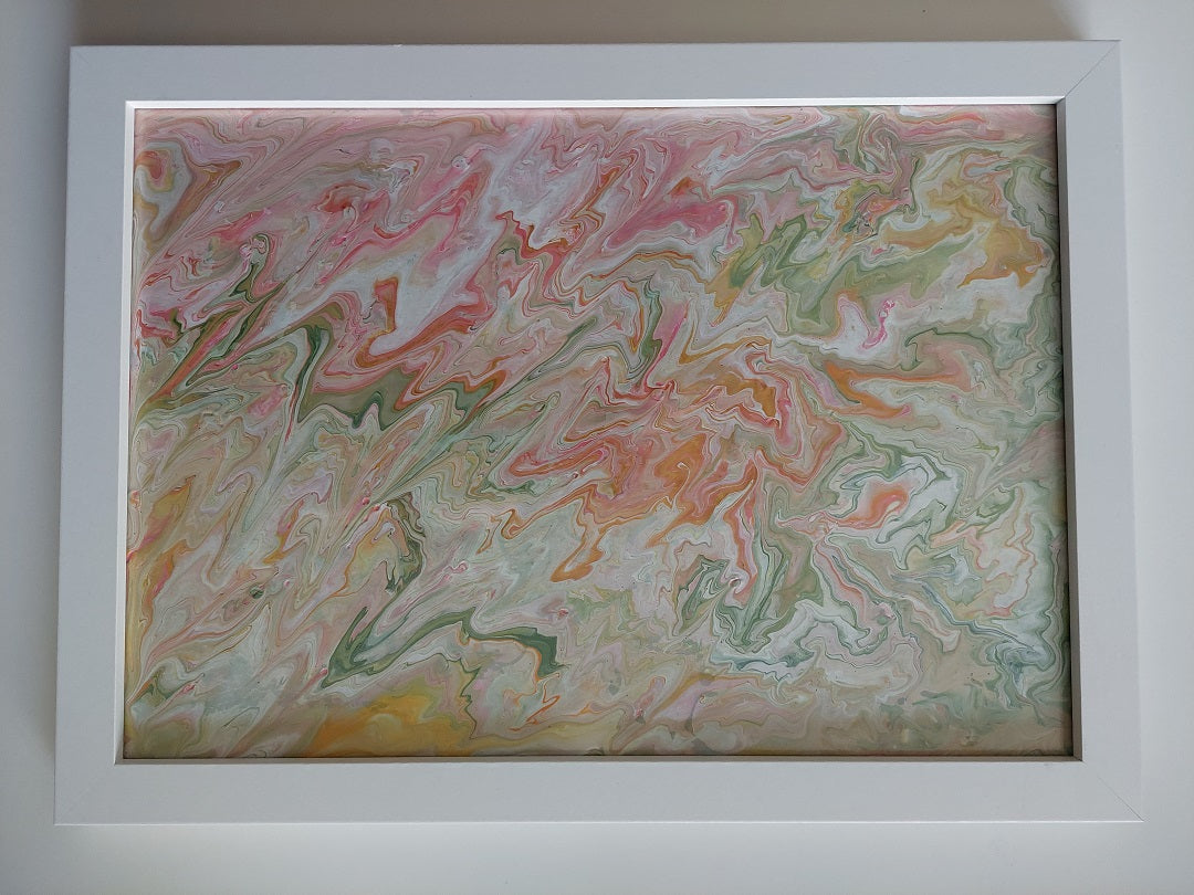 Framed Acrylic "Pink Melange"