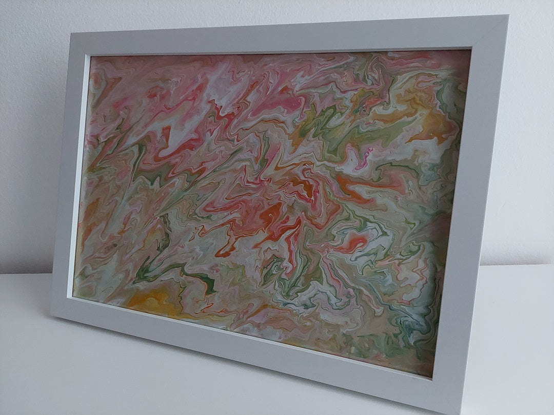 Framed Acrylic "Pink Melange"