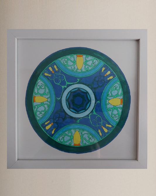 Mandala painting "Blue Ornament"