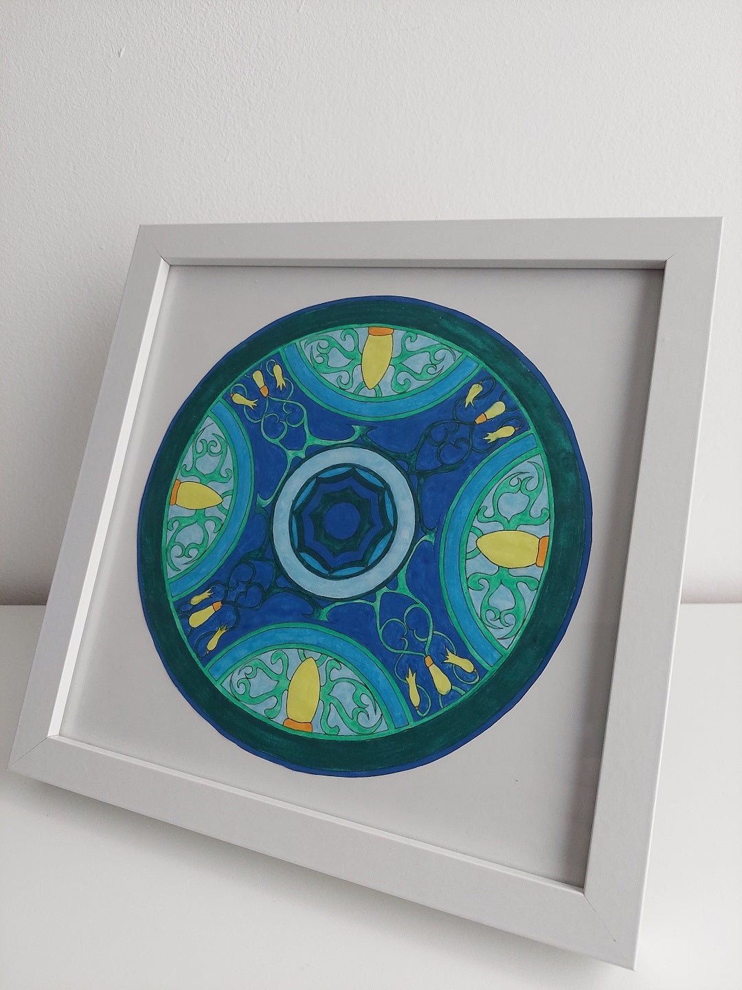 Mandala painting "Blue Ornament"
