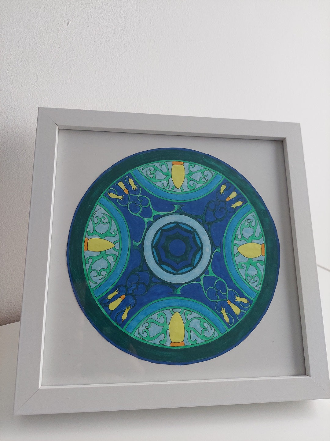 Mandala painting "Blue Ornament"