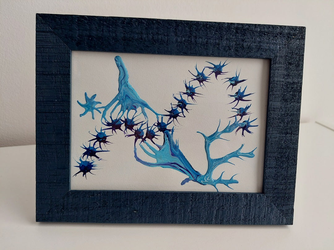 Framed Acrylic "Blue Star"